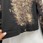 Vintage Cactus M Black Brown Chocolat theme rhinestone button down Jean Jacket Size M Photo 6