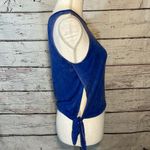American Eagle  OUTFITTERS Soft & Sexy Tank w Side Ties Distressed Bright Blue-S Photo 1