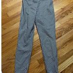 Nanette Lepore black/white checked pull on ankle pants Medium Stretch Classic Photo 0