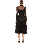 Alexis Evarra Black Sheer Lace Midi Dress XS NWT $975 Photo 1