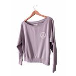 Spiritual Gangster  Peace Vida Boatneck Sweatshirt Lilac Pullover Size Small NEW Photo 3