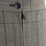 Vintage 80s Glen Plaid Check Black Cream Straight Midi Skirt Classic 16 L Size L Photo 2