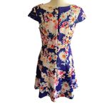 Worthington Blue Floral Fit & Flare Skater Dress Photo 1