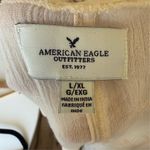 American Eagle Women's L/XL Cream Open Front Cardigan Lace Boho Chic Sweater Photo 4