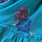 Victoria's Secret Vintage VS Sexy Little Things Embroidered Teddy Top Blue M Photo 5