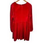 Sugar Lips Glow Bow Velvet Mini Dress in Red size 2X Rhinestone Embellished Photo 8