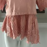 Sea New York Vienne Eyelet Asymmetric Hem Top, Peach Size M New w/o Tag $280 Photo 7