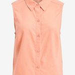 EXPRESS Womens  Linen-Blend Sleeveless Portofino Shirt - New With Tags Photo 3