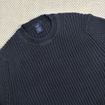 Gap Vintage Women's S Ribbed Crew Neck Long Sleeve Sweater Dark Navy Blue Photo 2