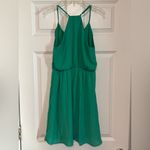 Women’s Francesca’s Collection Kelly Green Ruffle Front Adjustable Strap Dress M Size M Photo 1