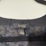 AFRM Hazel Women's Floral Smocked Gold Bouquet V Neck Midi Romantic Dress Size M Black Size M Photo 6