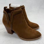 DV8 Dolce Vita Brown Suede Ankle Booties Western‎ Accents Size 6 Photo 0