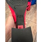 GB  Women's Red Take Patent Leather Double Buckle block Slingback Heels Size 10 Photo 2