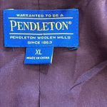 Pendleton  Womens Blazer Wool Mix  ButtonUp Maroon & Black Floral Vine size XL Photo 7