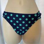 Mossimo Bikini Swim Top Bottom Indigo Night Navy Blue Isle Green Dot Pin Photo 6