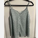 Mine NWT Beautiful Sz S Cami Tank Top Blue & White Print Camisole Photo 0