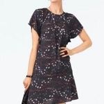 CAbi  Muse Blue Red Floral Dress Small Ditsy Flutter Sleeve Preppy Twee Academia Photo 0