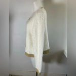 Juicy Couture  cream & gold fuzzy sweater Super Soft Crop Top Size XL EUC‎ 0022 Photo 3