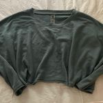 Mono B Clothing Mono B Grayish Blue Flowy Crop Top Photo 0