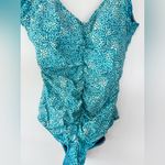 Byron Blue One Piece Swimsuit with V Photo 1