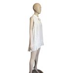 Chico's  White and Black Patterned Tunic Tank Top Photo 2