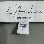 L'Academie  Maya Blouse Olive Green V-Neck‎ Long Sleeve Balloon Size Small Photo 4