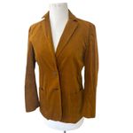 J. McLaughlin Aubrey Blazer Jacket Mustard Yellow Velvet Preppy Women's Small Photo 11