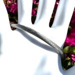 Textured sterling silver silver tone open cuff bracelet Photo 2