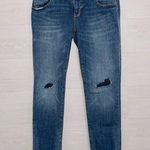 CAbi  #5695 Women's Dark Wash Low Rise Denim Slim Boyfriend Jeans size 4 Photo 0