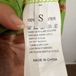 Green Floral Strapless Backless Sheer Mesh Side Slit Maxi Dress Sz S Photo 4