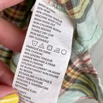 prAna  Women's McCray Top Size Large Mint Green Plaid Hemp Tencel Woven Outdoor Photo 5