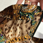 Vintage animal print 80s 90s jacket full zipper lightweight pockets baddie Brown Size M Photo 8