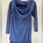 Boutique Women’s Extra Large On Or Off Shoulder, Cowl Neck Long Sleeve Top ￼ Blue Size XL Photo 0
