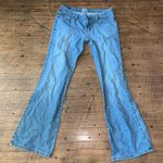 American Eagle distressed Hipster flare normcore size 5 jeans Blue Photo 0
