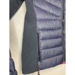 Hollister Size S Womens Navy Blue Full Zip Duck Down Puffer Jacket Ribbed Photo 2