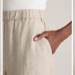 Quince 100% European Linen Pants Flax Oatmeal Beige Straight Wide Leg Relaxed Photo 6