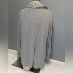 Moa Moa Gray ruffled open front cardigan sweater  woman’s large Photo 1