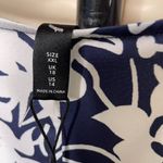 Womens Hawaian Style Shift Dress Noracora Floral u Size XXL 14 Modest Round Nec Blue Photo 5