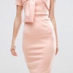 ASOS  Orange One Shoulder Sleeveless Midi Dress Photo 0