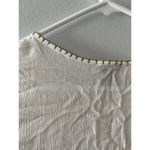 Forever 21  Top Women's Small Boho Lightweight Flowy Sequin Gauze Babydoll Photo 4