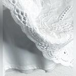 Stooshy White Lined Eyelet Lace Pocket Skirt Size Large Photo 6