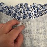 Tularosa  Charleston Ruffled Long Sleeve Mini Dress In Blue Medallion S Photo 6