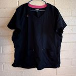 Scrubstar  Black and Pink Premium Scrub Top size 2xl Photo 0