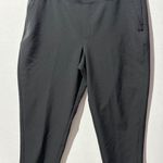 Athleta  Black Wide Leg Cropped Pants Women's Size 16 Elastic Waist Photo 0