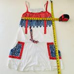 Miss Me beige Embroidered Tunic Dress Tassel Tie Size M Open back Photo 6