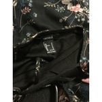 Forever 21  Black Floral Print Puff Sleeve Square Neck Mini Dress Women's Size S Photo 6