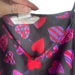 Private Luxuries Plus Size 1X Black Red Hearts Love Satin‎ Slip Dress Night Gown Photo 4