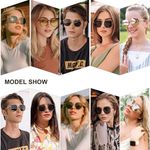 Classic Square Sunglasses for Women Men with Spring Hinge Sunnies Photo 3