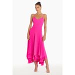 Amanda Uprichard  Clemenza Dress in Hot Pink Large New Womens Maxi Gown Photo 11
