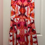 Vince Camuto  Orange and Pink Neon flare dress Photo 0